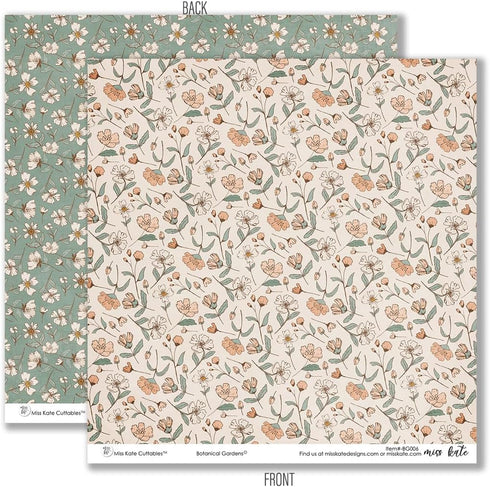 Pattern Paper Pack - Botanical Gardens - like Watercolor Florals - 16 Double-Sided 12"x12" Collection Includes 33 Patterns - Scrapbooking Card Mak...