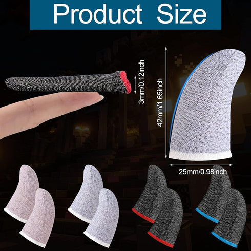 Geyoga 40 Pieces Gaming Finger Sleeve for Thumb Sleeves Mobile Gaming Finger Protector(Mixed Colors)...