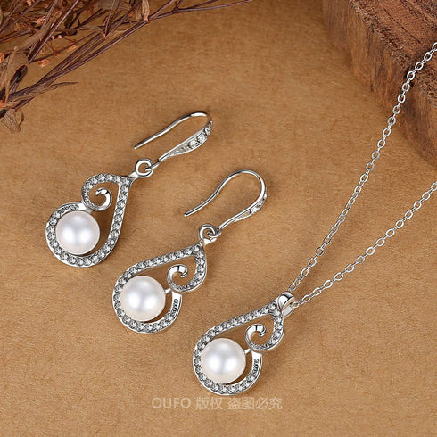 1920s Faux Pearl Jewelry Set for Women Necklace and Earrings Pendant Necklaces Sets for Wedding Gifts...