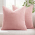 MIULEE Pack of 2 Pillow Covers Soft Soild Decorative Square Throw Pillow Covers Set Cushion Cases Pillowcases for Sofa Bedroom Car 18 x 18 Inch 45...