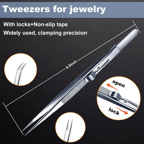 4 Claw Piercing Micro Grabber,Diamond Stone Tweezer Gem,Jewelry Tweezers Precision Tweezer | Stainles Steel Industrial tweezers for quality contro...