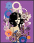Posterizer 1 pcs-purple background collage-vintage woman-Retro Art-Abstract & Modern Art-Gift for Art Lovers- UNFRAMED Wall Art...