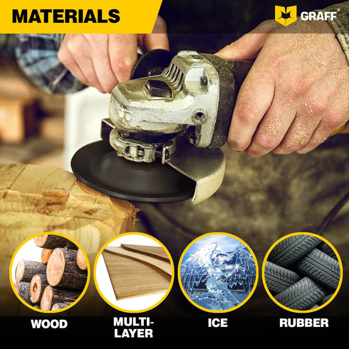 GRAFF Premium Wood Carving Disc 4 Inch for Angle Grinder - Shaping and Grinding Wheel for Wood, Drywall, Chipboard, Plastic - Woodworking Angle Gr...