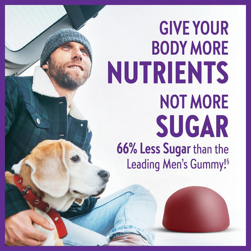 New Chapter Men’s Multivitamin Gummies, 66% Less Sugar, Men’s Gummy Vitamins with Vitamin C, D3 & Zinc, Non-GMO, Gluten Free, Berry-Citrus, 75ct...