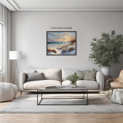 Posterizer 1 pcs-snowy winter nature scene in oil painting style-8-Landscape & Nature Art-GIft for Men Women Teens-Living Room Bedroom Decor- unfr...