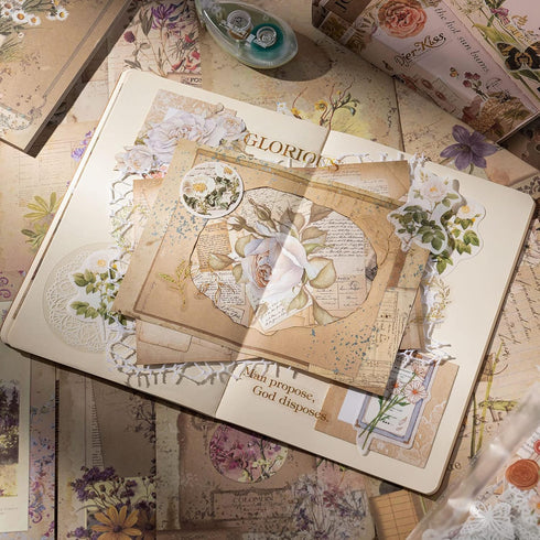 JOYCHOIC Vintage Journaling Kit for Beginners, 301 Pcs Scrapbooking Material Junk Journal Supplies, Scrapbook Paper Aesthetic Stickers Ephemera, A...