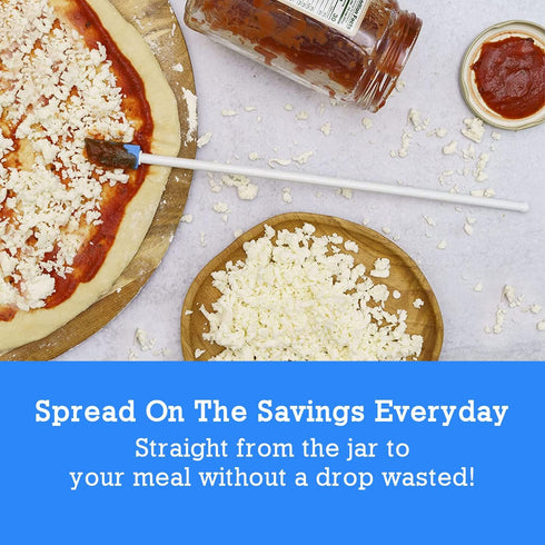 Spatty Daddy Kitchen Spatula Set (6 and 12 Inch Blue) Shark Tank Mom Made to Scrape Last Drop From Jars, Ketchup, Icing, Peanut Butter, Spreading ...