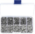 230 Sets Cz White Clear Crystal Rivets Rapid Rhinestone Silver Color Stud Rivets fit for DIY Leather-Craft and Garment (Mixed 03)...
