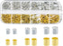 1050 Pcs Silver and Gold Crimp Beads for Jewelry Making, 1.5mm 2mm 2.5mm Crimping Bead Stopper Crimp Tubes for Earring Necklace Pendant DIY Jewelr...