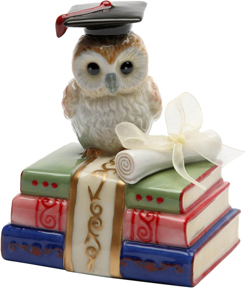 Cosmos Gifts 80129 Owl Graduate Musical Ceramic Figurine, 4-1/8-Inch, Ivory...