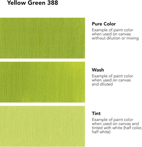 Daler Rowney Georgian Oil Paint Yellow Green 225ml Tube - Art Paints for Canvas Paper and More - Oil Painting Supplies for Artists and Students - ...