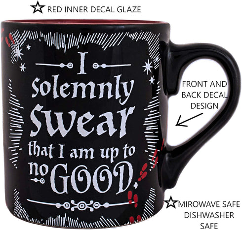 Silver Buffalo Harry Potter I Solemnly Swear That I Am Up to No Good Ceramic Mug, 14-Ounces...