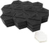 Extra Heavy Duty Pot Feet Risers 12 pack Hexagons & Adhesive Pads - Protect Healthy Plants - Strong Invisible Supports Small Large Flower Planters...