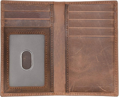 Slim Thin ID/Credit Card Holder RFID Genuine Leather Bifold Front Pocket Wallet...