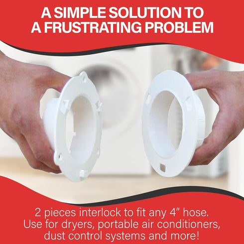 Dryer Dock Dryer Vent 6" for 4" Tubes, White...
