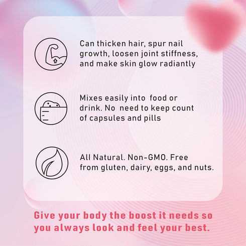 Multi Collagen Peptides Powder for Women - Type I, II, III, V, X - Hydrolyzed Collagen Peptides, Supports Skin Hair Nail & Joint, Grass-Fed, Non-G...