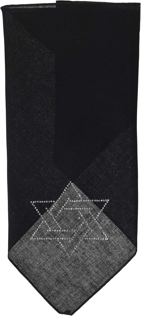 Mirage Pet Products Star of David Rhinestone Bandana, Large, Black...