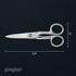 Gingher Craft Scissors with Protective Sheath - 5" Knife Edge Scissors for Fabric, Thread, and Needlework Yarn Cutting - Silver...