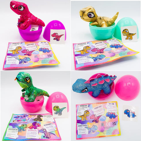 Dinosaur Plush Collectible Toy, Surprise 3-Pack, Series 1, Assortment 3...