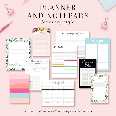 Bliss Collections To Do List Notepad, Groceries and Wine, Magnetic Weekly and Daily Planner for Organizing and Tracking Grocery Lists, Appointment...