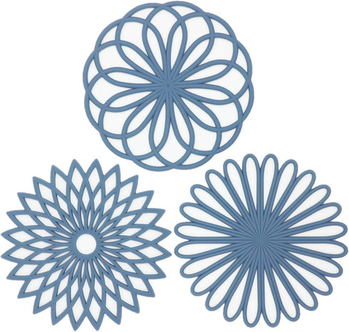 Smithcraft Silicone Trivets for Hot Dishes, Pots and Pans, Trivet Mat Hot Pads for Kitchen, Round Heat Resistant Mats Countertop, Trivets Table & ...