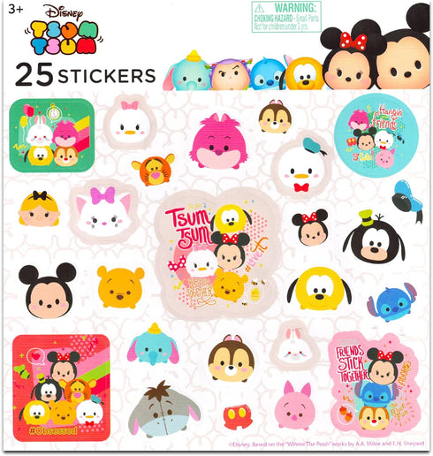 Disney Tsum Tsum Backpack for Girls Women - Large 16” Disney Backpack w Mickey Mouse Minnie Mouse Daisy Duck Donald Duck Goofy Pluto, Tsum Tsum St...