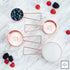 Copper Measuring Cups and Spoons Set – 8-Piece Stackable Stainless Steel Metal Measuring Utensils – Stylish and Sturdy Rose Gold Kitchen Accessori...