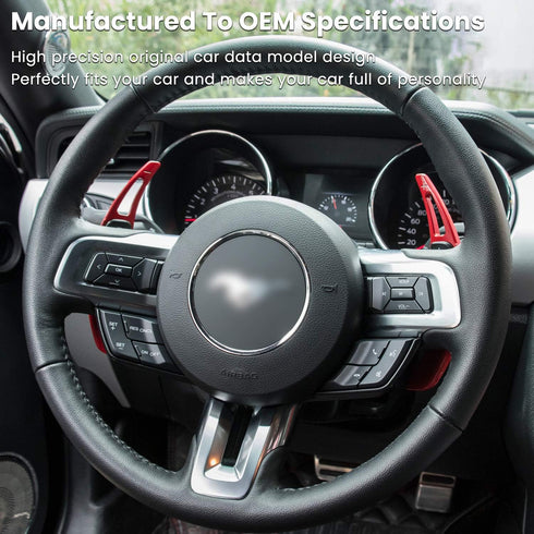 Steering Wheel Shift Paddle Extended Shifter Trim Cover for Ford Mustang 2015 2016 2017 2018 2019 2020 2021 2022 2023 Interior Decoration Accessor...