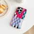 Compatible with iPhone 12 / iPhone 12 Pro Case,Cute Colorful Checkered Case with Shockproof Slim Soft TPU and Hard PC Protective Cases for Women/M...