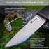 HX OUTDOORS Full Tang Camping Knife, 5CR15 MOV Stainless Steel Fixed Blade Survival Bushcraft Knife with Plastic Sheath (Black)...