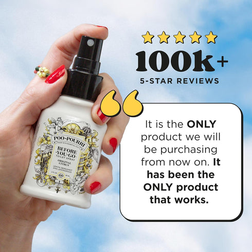 Poo-Pourri Before-You-Go Toilet Spray, Original Citrus, 4 Fl Oz - Lemon, Bergamot and Lemongrass...