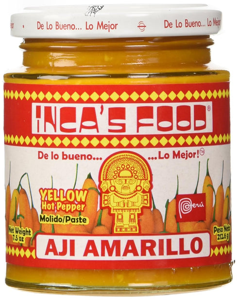 Inca's Food Aji Amarillo Paste - Hot Yellow Pepper Paste, 7.5 Oz Jar - Product of Peru...