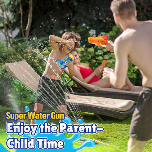 Water Guns for Kids, 2 Pack Squirt Guns Water Blaster 200CC Capacity Water Pistol Toys for Boys Girls Toddlers, Ideal Summer Gifts for Swimming Po...