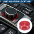 Drive Mode Gear Shift Control Switch Knob Cover Ring for Subaru Forester 2019-2022 / Interior Decal Trim/Stylish Aluminum Alloy / 1 Pcs Red...