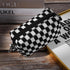 Makeup Bag Checkered Cosmetic Bag Black Makeup Pouch 1Pcs Large Capacity Makeup Bags and 1Pcs Makeup Brushes Storage Bag Travel Toiletry Bag Organ...