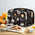 2 Slice Toaster Cover with Coffee Pattern Small Appliance Bread Cover Toaster Oven Dustproof Protection and Fingerprint Cover, Waterproof Covers...