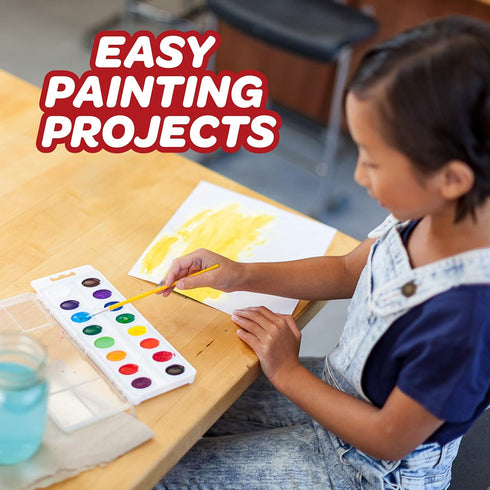 Crayola Watercolor Mixing Set with Taklon Paint Brush, 8 Paint Colors...