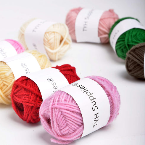 TYH Supplies Assorted Yarn Set - 10-Pack, 100% Acrylic, Medium Weight, Soft Hand, 10 Colors, 44 Yards Each, Knitting & Crochet Supplies...