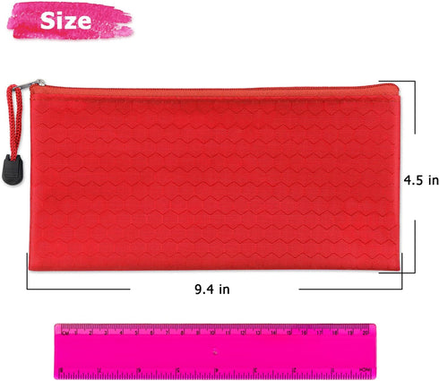 Tamaki 12 Pack Zipper Pencil Pouch Pencil Bags, Zipper Pencil Pouches Bulk, Waterproof Pencil Case, for Organizing Storage Office Supplies Bills C...
