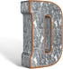 CraftyCrocodile 7" Galvanized Metal Letters for Wall Decor - 3D Letter D for Hanging & Free Standing - Decorative Rustic Alphabet Letters for the ...