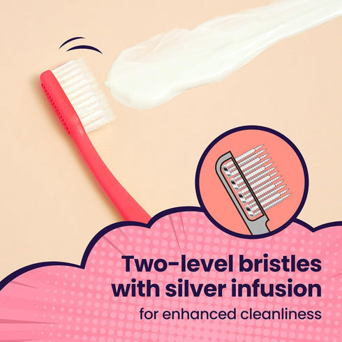 SANGSI Embossed Bristle Toothbrush, Soft Toothbrushes for Adults - Sensitive Teeth and Gums Care - Perfect Travel Essentials – Bubble Bubble Roman...