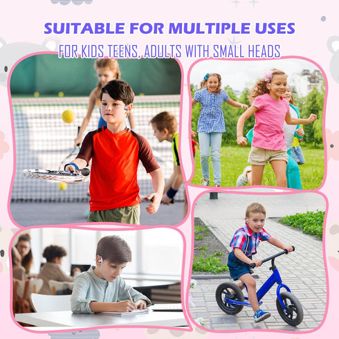 Latest Bluetooth V5.4 Kids Headphones - Cute Panda Open Ear Headphones with Mic for School Tablet Car Trip, Safe 85db Volume Limit Protect Childre...