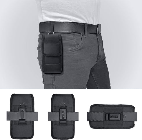 Cell Phone Holster Case for iPhone 15, 15 Pro 14, 14 Pro 13, 13 Pro 12, 12 Pro, 11, XR, XS 10 with Otterbox Case, Cell Phone Belt Holder for Men, ...