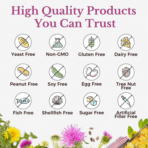 VITALITOWN Milk Thistle Complex | 30X Extract & Std. 80% Silymarin | Choline + Dandelion Root + Zinc | Superior Liver & Antioxidant Support | Vega...