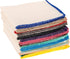 Men's Linen Pocket Square Solid White with Embroidered Edge Premium Cotton Pocket Squares (Violet, Black, Umber, Red, Navy blue)...