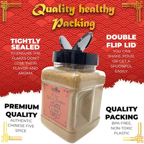 Fusion Select Natural Grounded Authentic Chinese Five Spice Powder, Traditional 5 Spice Powder, No Coloring, Preservative, MSG, Fits All Seasoning...