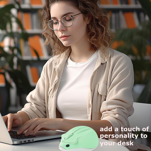 Wireless Mouse Cute Hamster Shape Silent Quiet Click Portable Mobile Fun Travel Optical 1200DPI USB Funny Cool Cordless Mice for PC Laptop Compute...