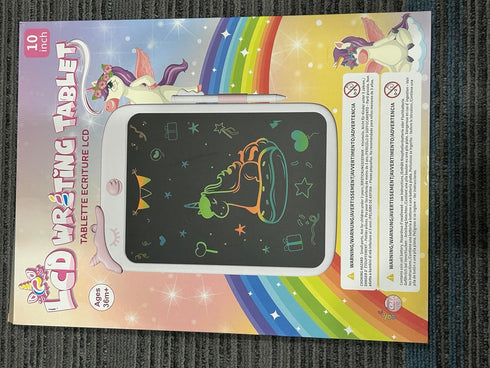10 Inch Dinosaur Writing Tablet for Kids - Educational Travel Toy, Birthday Gift for 3-9 Year Old Boys and Girls (Pink)...
