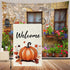 Fall Garden Flag Outdoor 12x18 double sided Courtyard Bag Garden Thanksgiving Pumpkin, Deciduous Harvest flag Welcome Holiday flag outside...