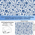Bolsome 12 Sheets Blue Floral Wrapping Paper Blue White Flowers Patterned Gift Wrap Paper Chinoiserie Art Paper for Bridal Shower Wedding Spring T...